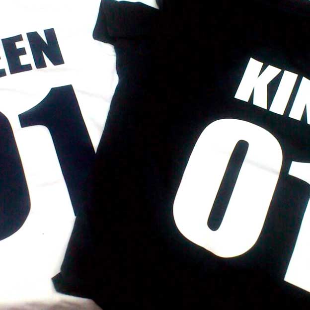 camiseta king & queen